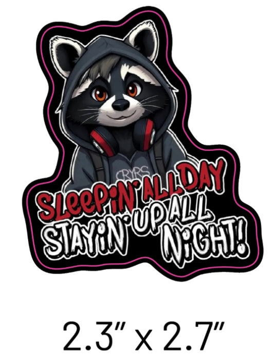 Raccoon Ocean Ave Lyric Sticker