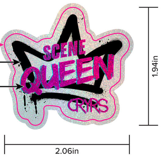 Scene Queen Glitter Sticker