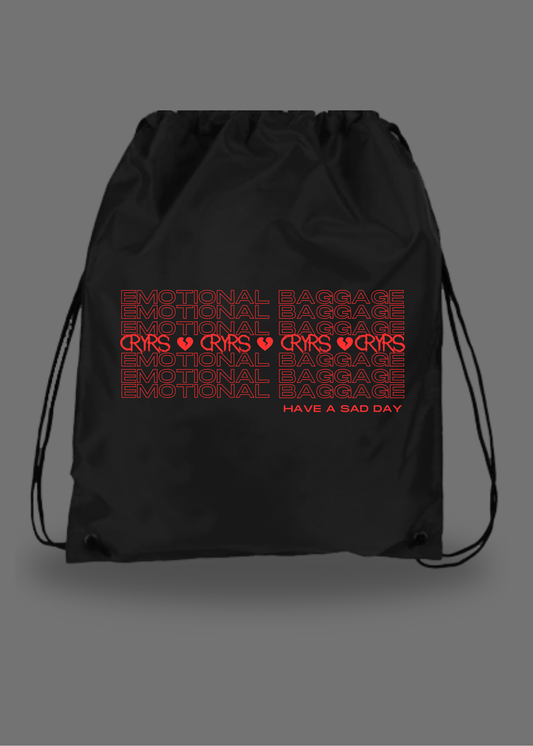 Red Emotional Baggage Cinch Bags