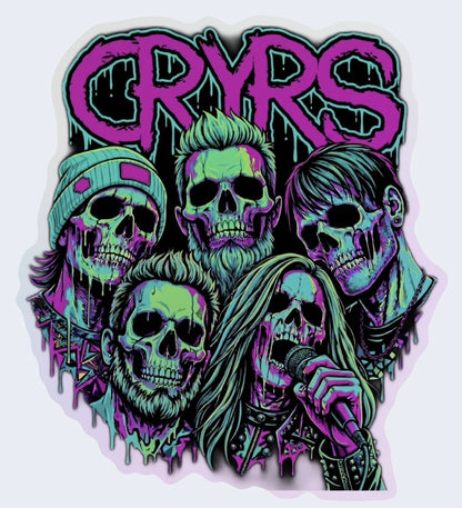 Neon Ghost Band V2 Sticker