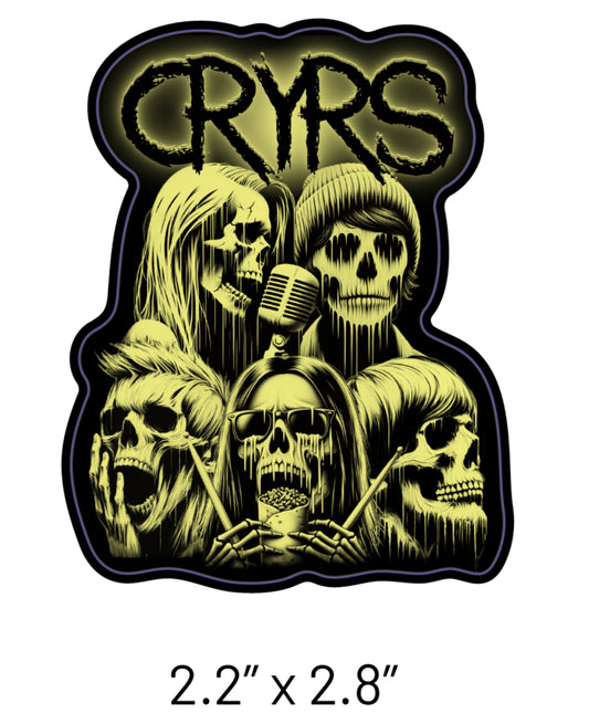 Group Skulls GITD Sticker