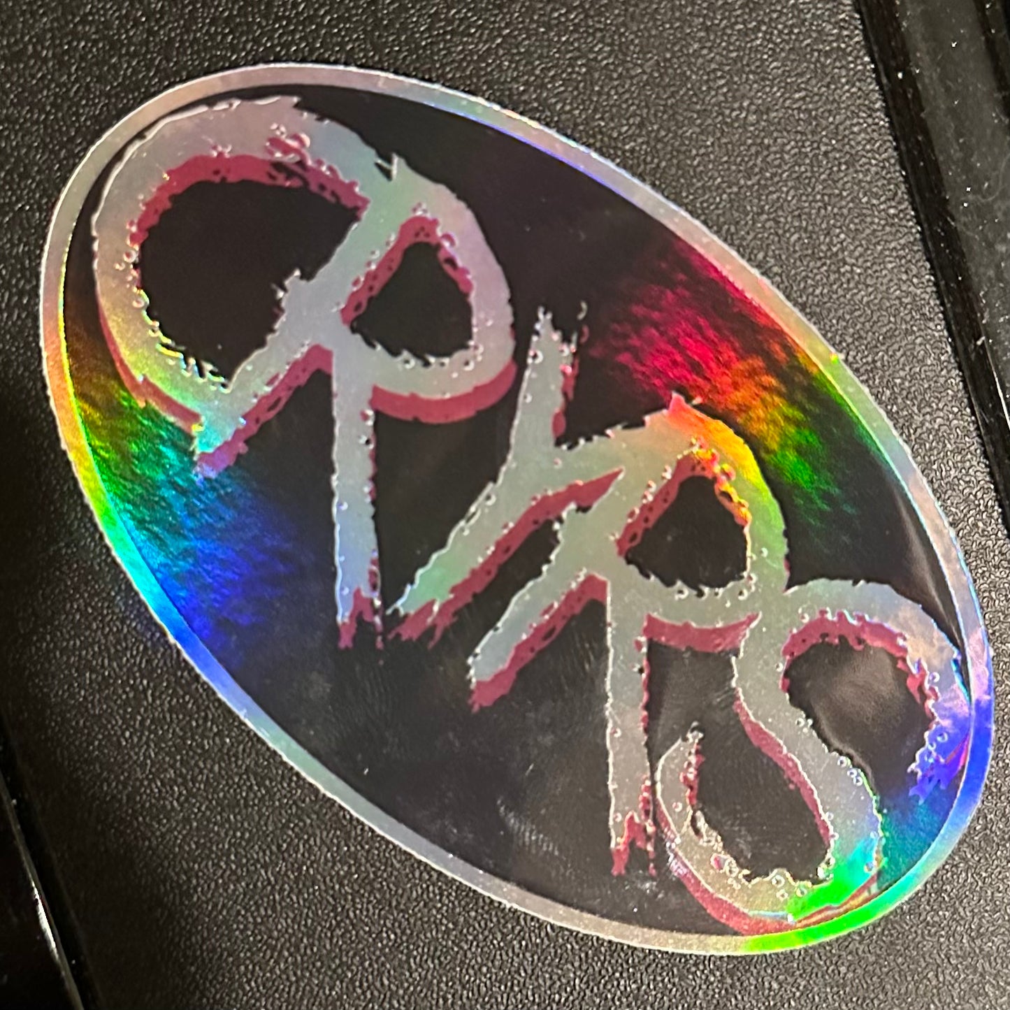 Oval Holographic Logo Sticker