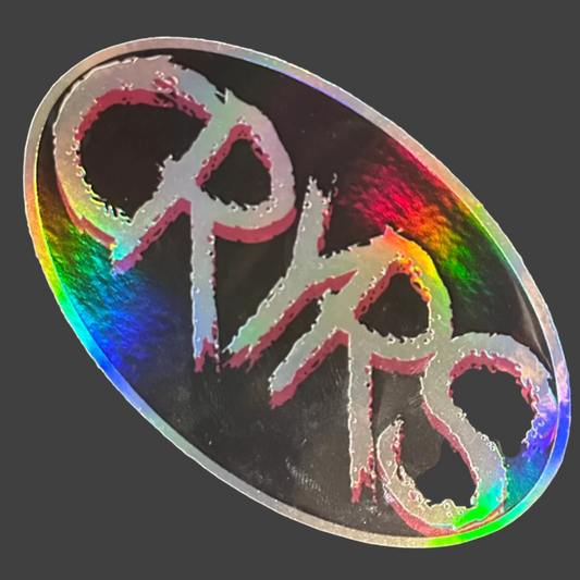 Oval Holographic Logo Sticker