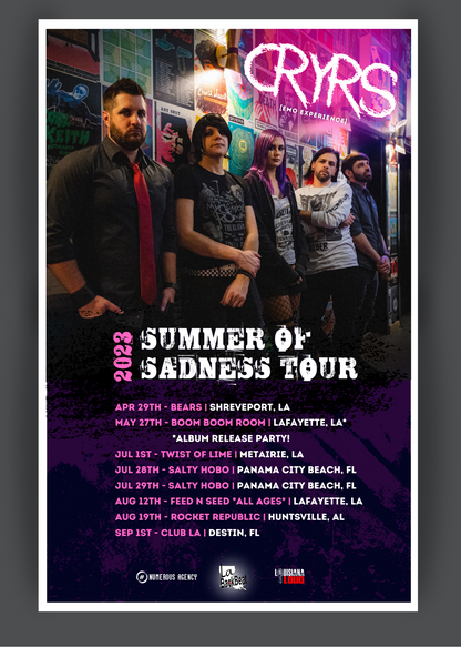 Autographed CRYRS Poster (Summer of Sadness Tour)